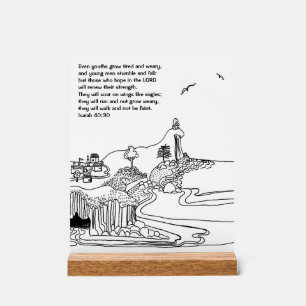 Wings like eagles Christian inspiration Acrylic Sign