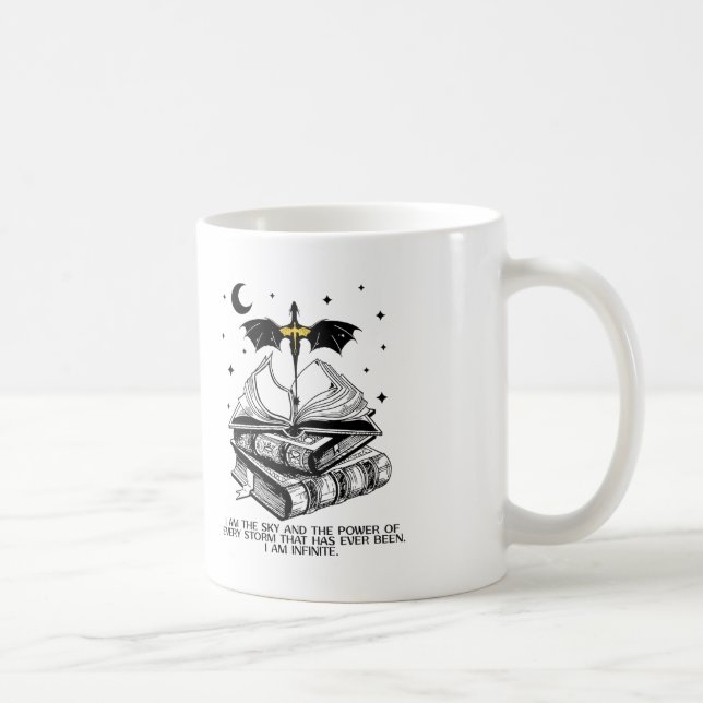 Wings Mug, Dragon War Bookish Mug (Right)