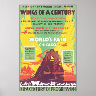 Wings of A Century Chicago World's Fair Poster