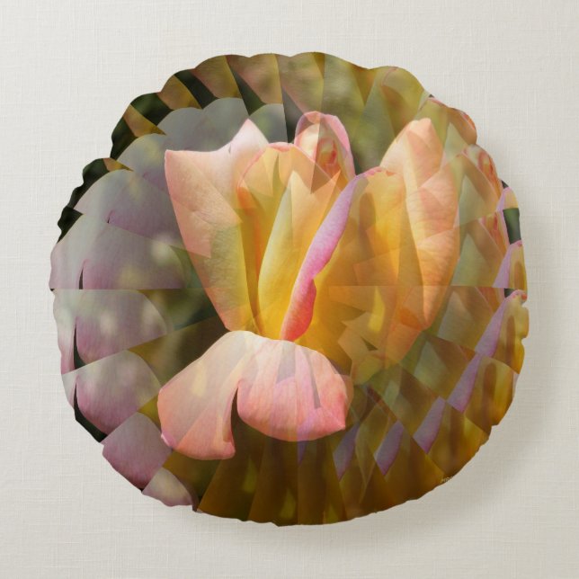Wings of a Peace rose...... Round Cushion (Front)