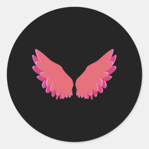 Wings of Angel Classic Round Sticker