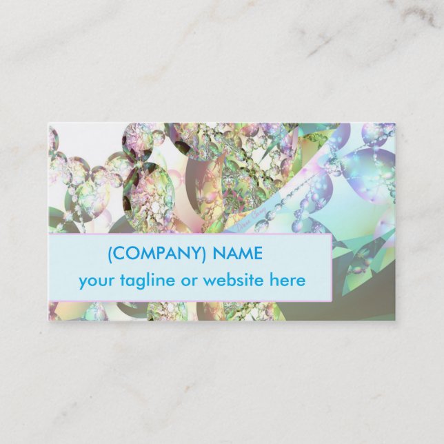 Wings of Angels Amethyst Crystal Abstract Fractal Business Card (Front)