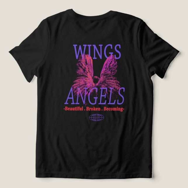 Wings of Angels  Tri-Blend Shirt (Design Back)