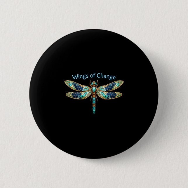 Wings of Change 6 Cm Round Badge (Front)