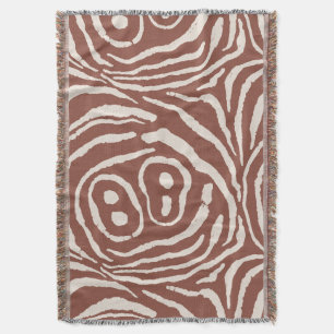 Wings of Echo Rust Clay Pale Sand Throw Blanket