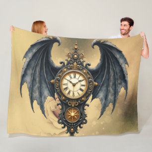 Wings of Eternity – The Timeless Guardian. Fleece Blanket