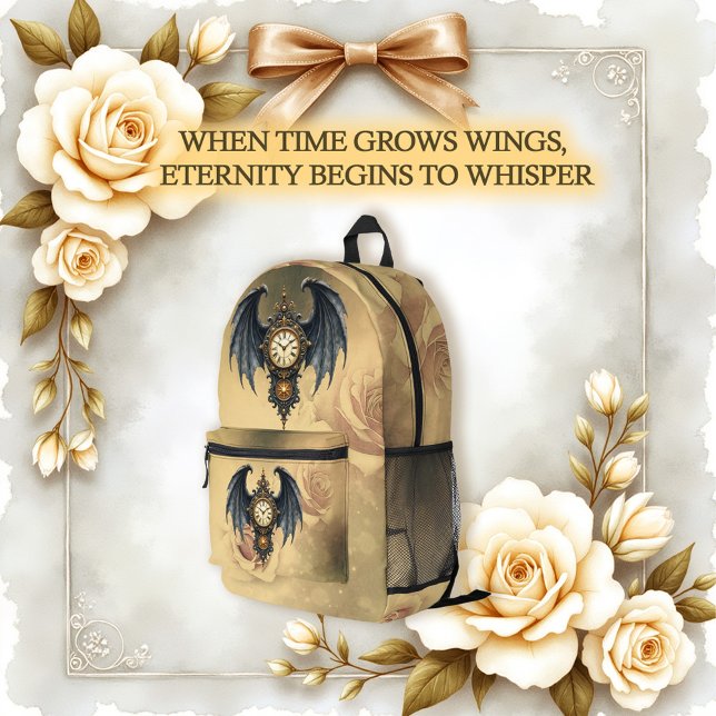 Wings of Eternity – The Timeless Guardian.  Printed Backpack (Creator Uploaded)