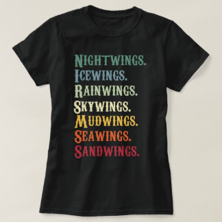 Wings of Fire Characters Dragons Lover Bookish T-Shirt