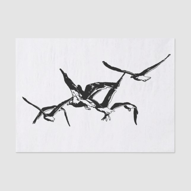 Wings of Freedom Graphic Illustration Tissue Paper (Front)