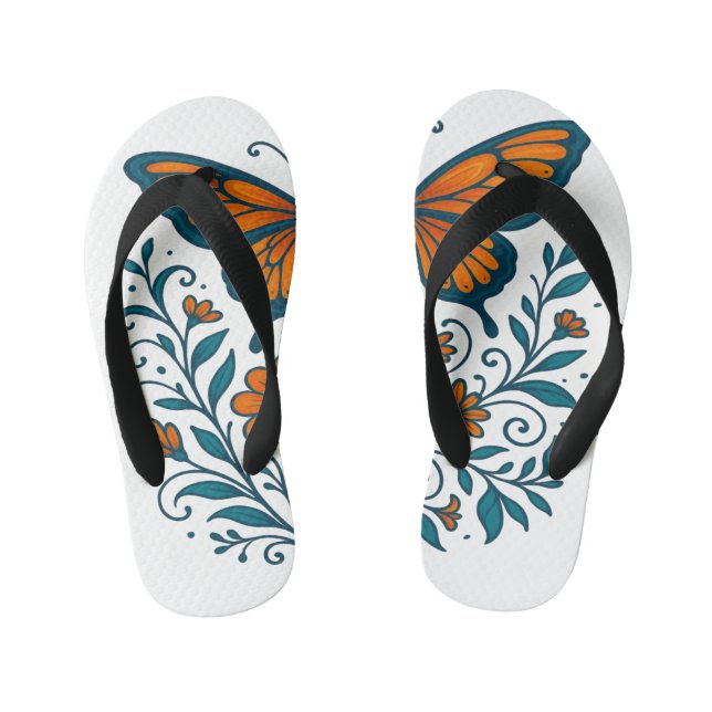 Wings of Garden Harmony Kid's Jandals (Footbed)