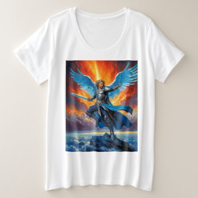 Wings of Glory Plus Size T-Shirt (Design Front)