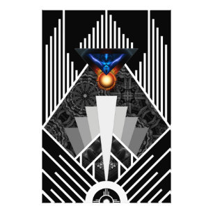 Wings Of Lightning Deco Mech Flare Photo Print