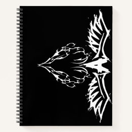 Wings of love black notebook