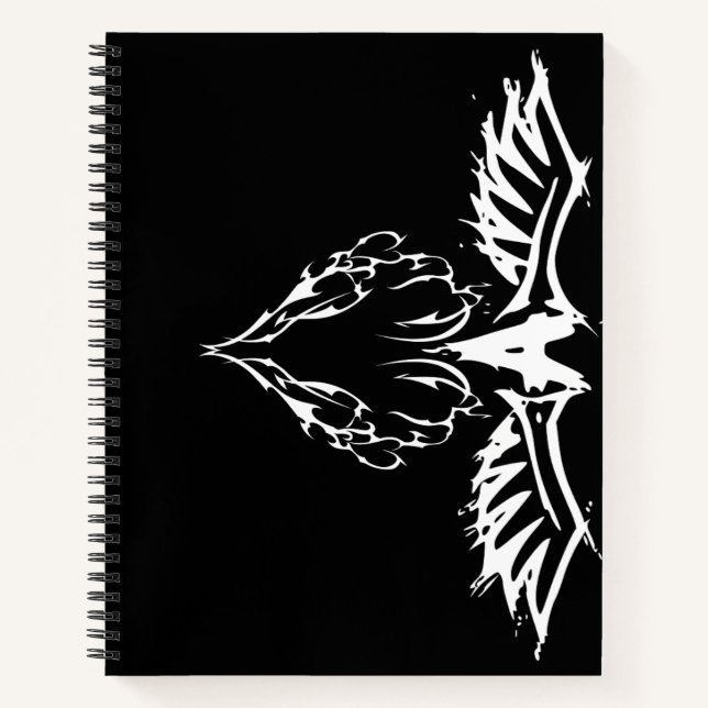 Wings of love black notebook  (Front)