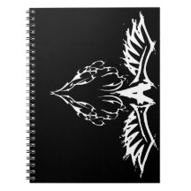 Wings of love black notebook 
