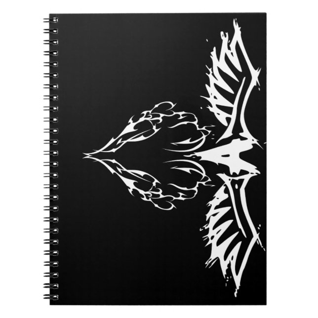 Wings of love black notebook  (Front)