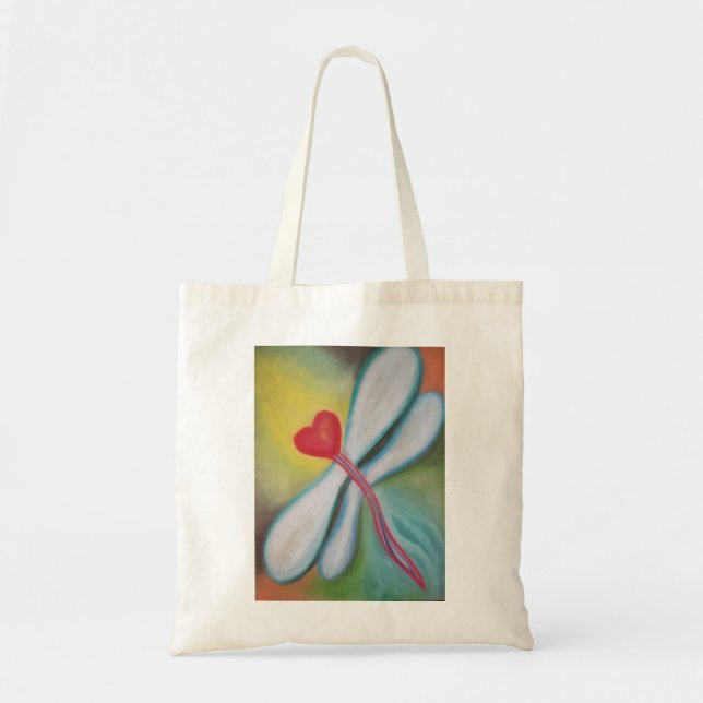 Wings of Love Dragonfly tote Bag (Front)