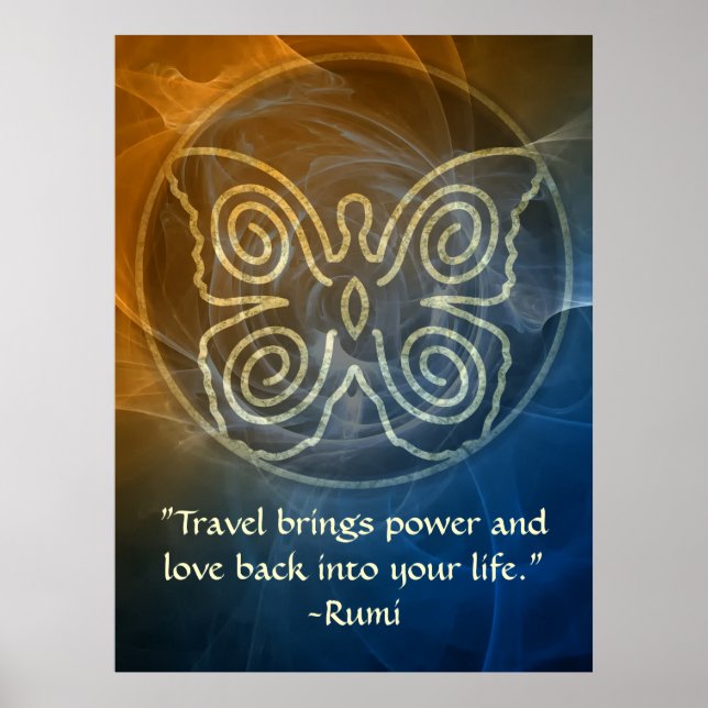 Wings of Love Rumi and Poetic Art Poster (Front)