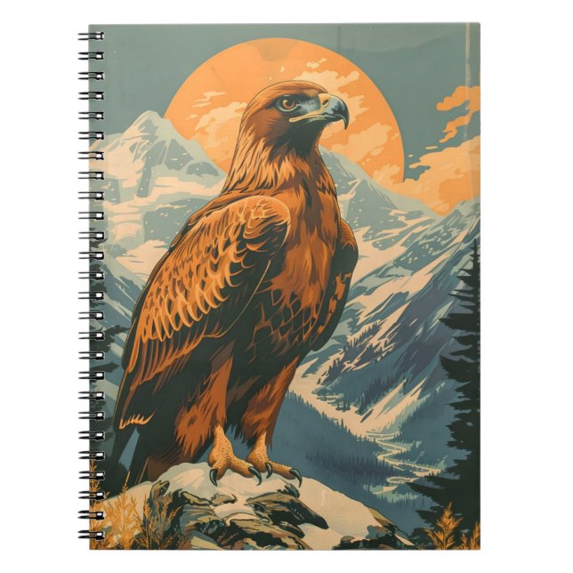 Wings of Majesty: Vintage Golden Eagle Notebook (Front)