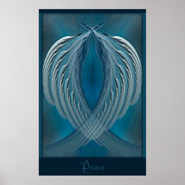 Wings of Peace Abstract Art Poster (Front)
