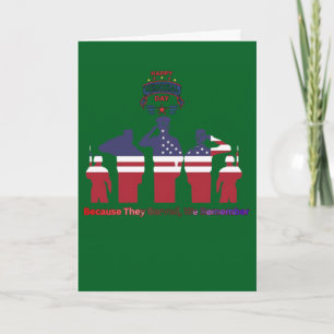 Wings of remembrance forest green card
