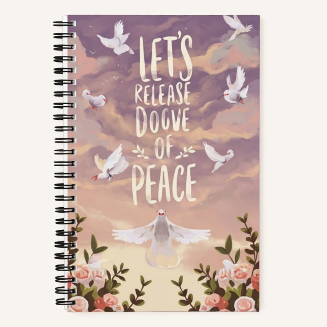 Wings of Serenity Notebook 🕊️🌹 (Front)