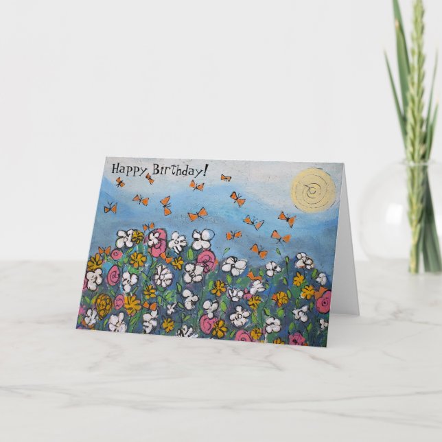 Wings of Summer birthday card (Front)