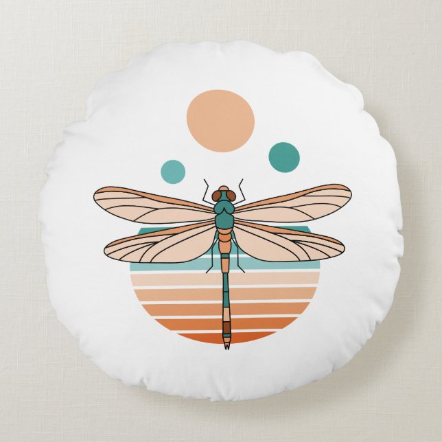 Wings of Sunset Round Cushion (Front)