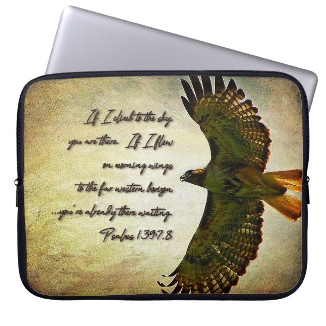 Wings of the Morning Inspirational Laptop Sleeve (Front)