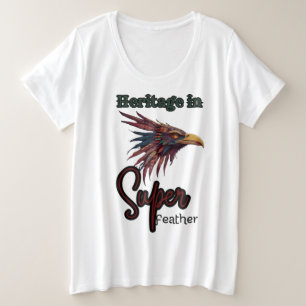 Wings of Tradition: Native American Bird in Walua Plus Size T-Shirt