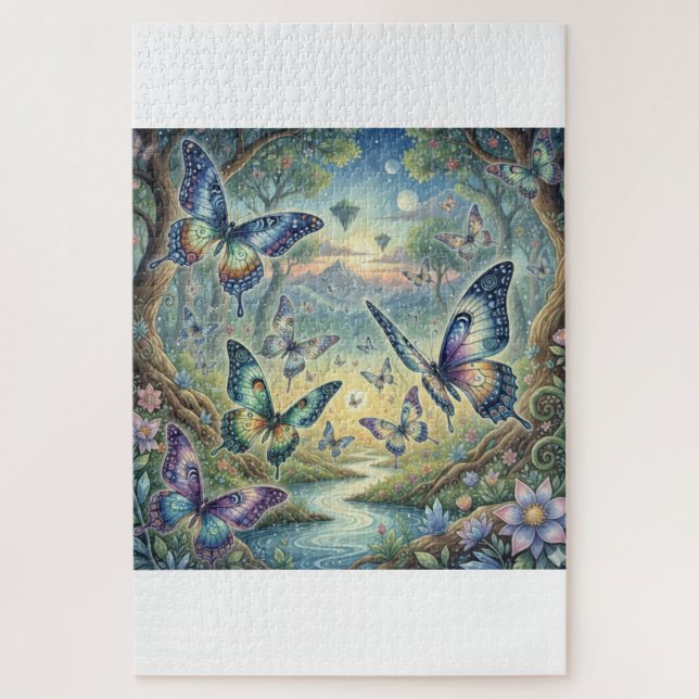 Wings of Wonder: A Butterfly Dreamscape Jigsaw Puzzle (Vertical)