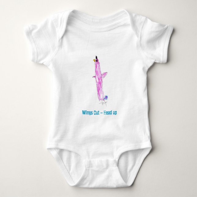 Wings Out - Head UP Baby Bodysuit (Front)