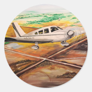 Wings Over Kansas Classic Round Sticker