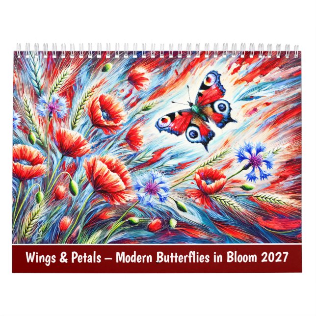 Wings & Petals – Modern Butterflies in Bloom Calendar (Cover)