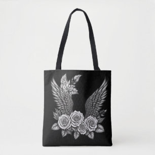 Wings With Flower’s.  Aesthetic Flower Wings Tote Bag