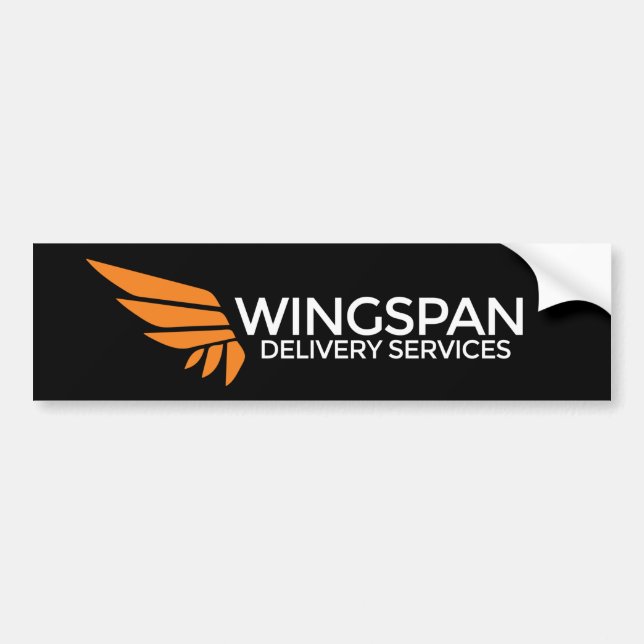 WINGSPAN Delivery Services bumper sticker (black) (Front)