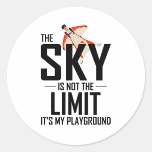 Wingsuit flying Base Jumping Skydiving Wingsuiting Classic Round Sticker