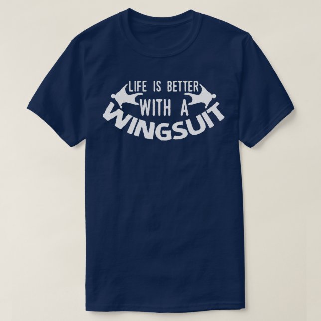 Wingsuiting Joke Wingsuit Basejumping  T-Shirt (Design Front)