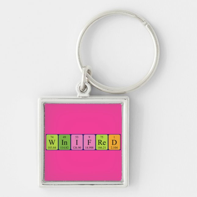 Winifred periodic table name keyring (Front)