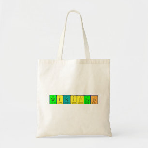 Winifred periodic table name tote bag