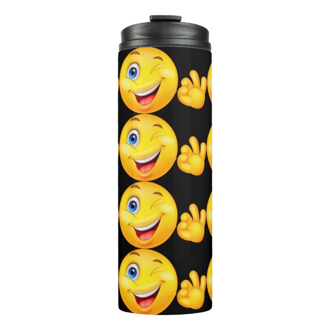 wink and smile thermal tumbler (Front)