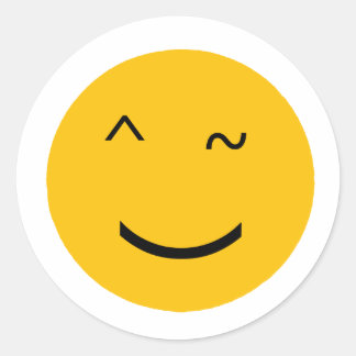 Wink Classic Round Sticker