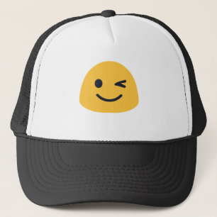 Wink Emoji Trucker Hat