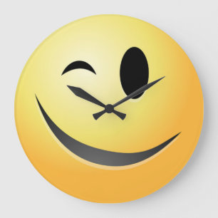 WINK FACE LARGE CLOCK