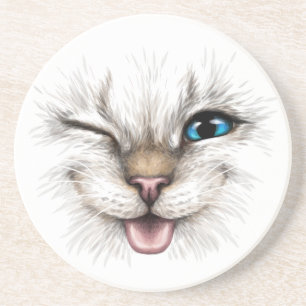 Winking Cat Coaster
