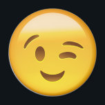 Winking Face Emoij Magnet<br><div class="desc">Used to imply humour in written form, or may alternatively be used suggestively, as a form of flirtation. Also known as Winky Face Emoji, Wink Face Emoji and Wink Emoji.
INSTAGRAM GIVEAWAY
POST A PIC WITH YOUR PURCHASE USE #EMOJIPRINTS & WIN EMOJIPRINTS GOODIES!</div>
