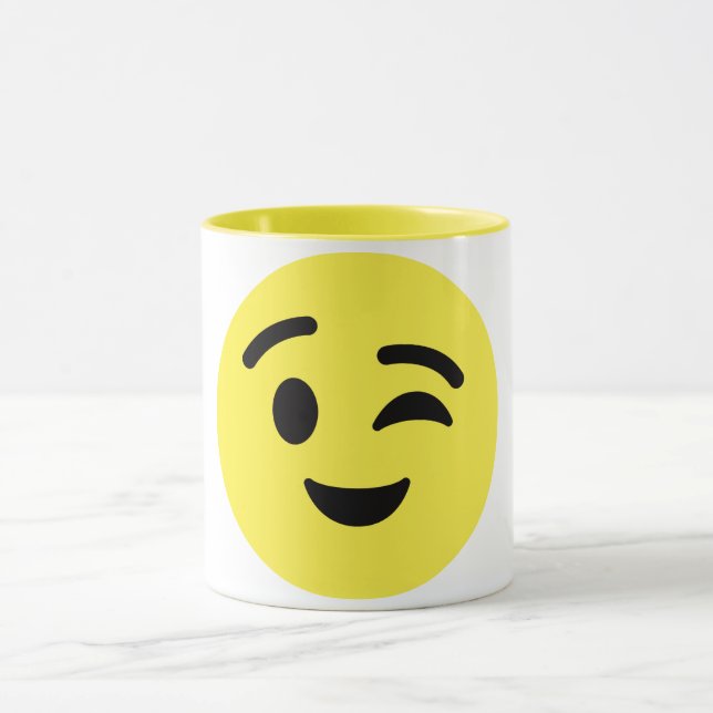 Winking Face Emoji Mug (Center)