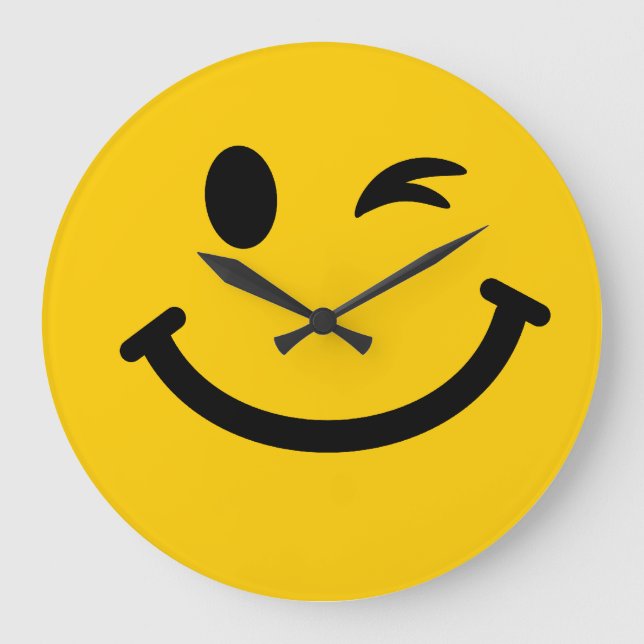 Winking face large clock (Front)