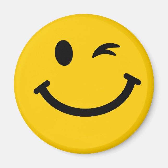 Winking face magnet (Front)