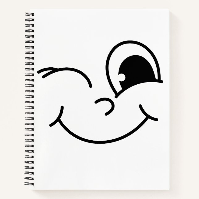 winking face Notebook (Front)